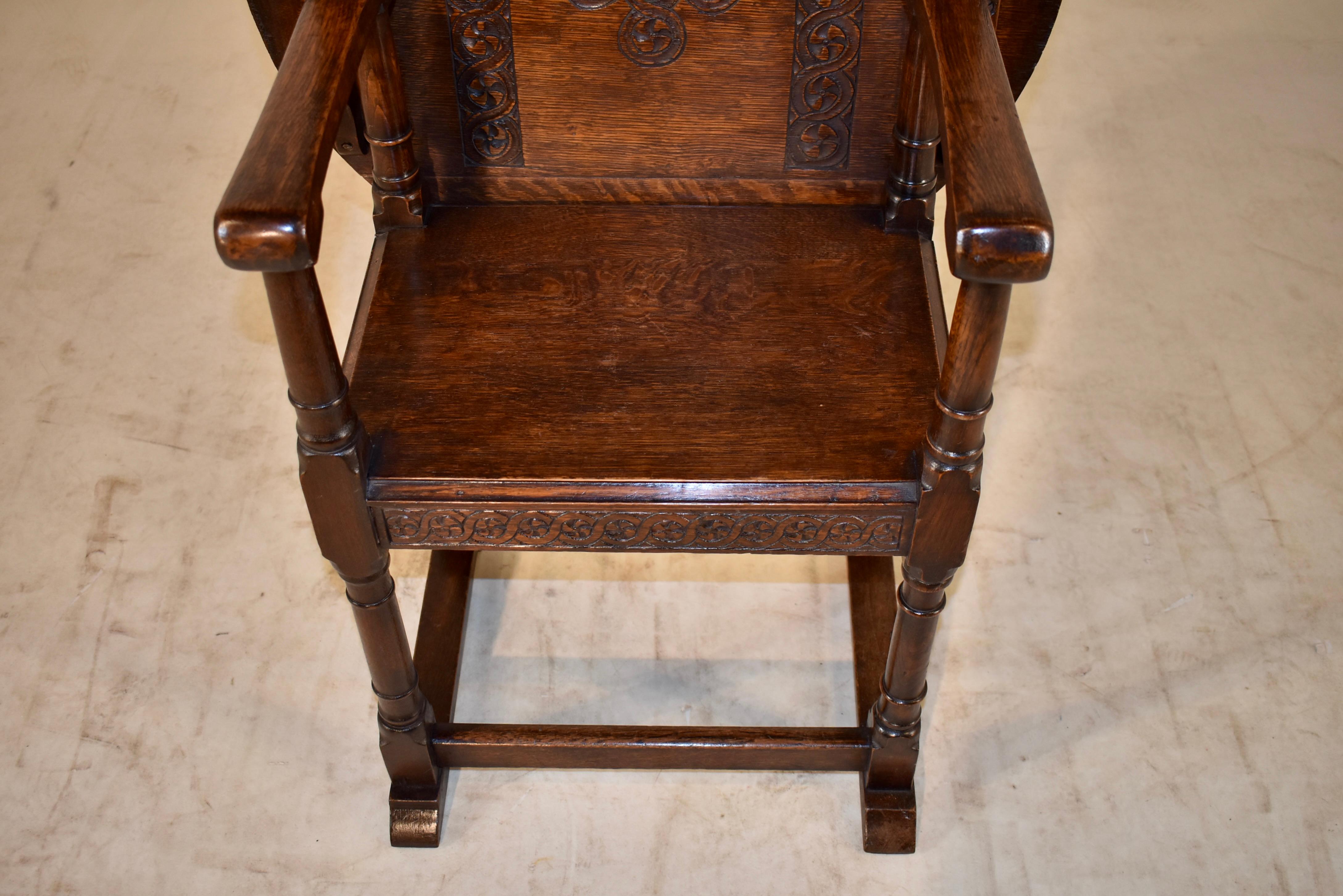 English Late 19th Century Monk's Convertible Seat and Side Table For Sale