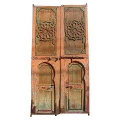 Antique Late 19th Century Moroccan Riad Doors - a Pair