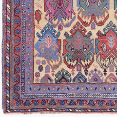 Late 19th Century Multi-Color Hand Knotted Antique Rug