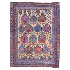 Late 19th Century Multi-Color Hand Knotted Antique Rug
