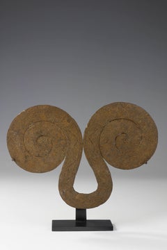 Late 19th Century Mumuye Iron Flat Spiral Currency, Nigeria