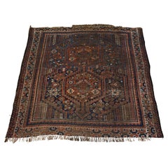 Late 19th Century Muted Natural Dye Hand Knotted Caucasus Tribal Rug