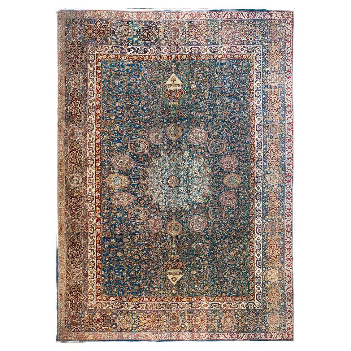 Indischer Agra-Teppich des späten 19. Jahrhunderts ( 10'8" - 14'10" - 325 x 452")