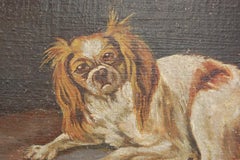 Late 19th Century Naive Grumpy King Charles Spaniel Portrait