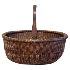 Antique Nantucket Large Oval Basket by Mitchy Ray, circa 1920s