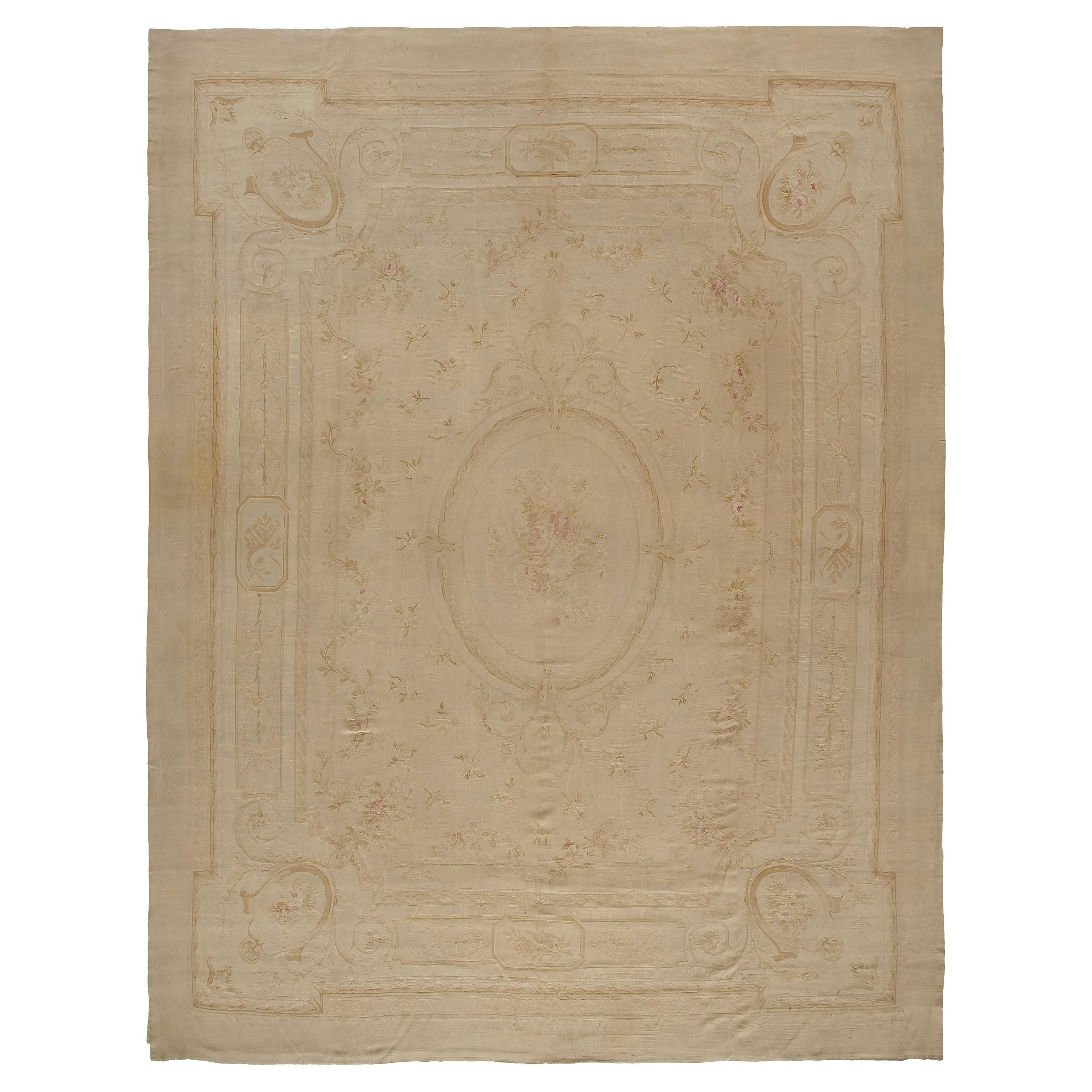 Late 19th Century Napoleon III Aubusson Carpet For Sale