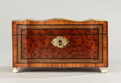 Late 19th Century Napoleon III Bombay Wood Marquetry Tea Caddy