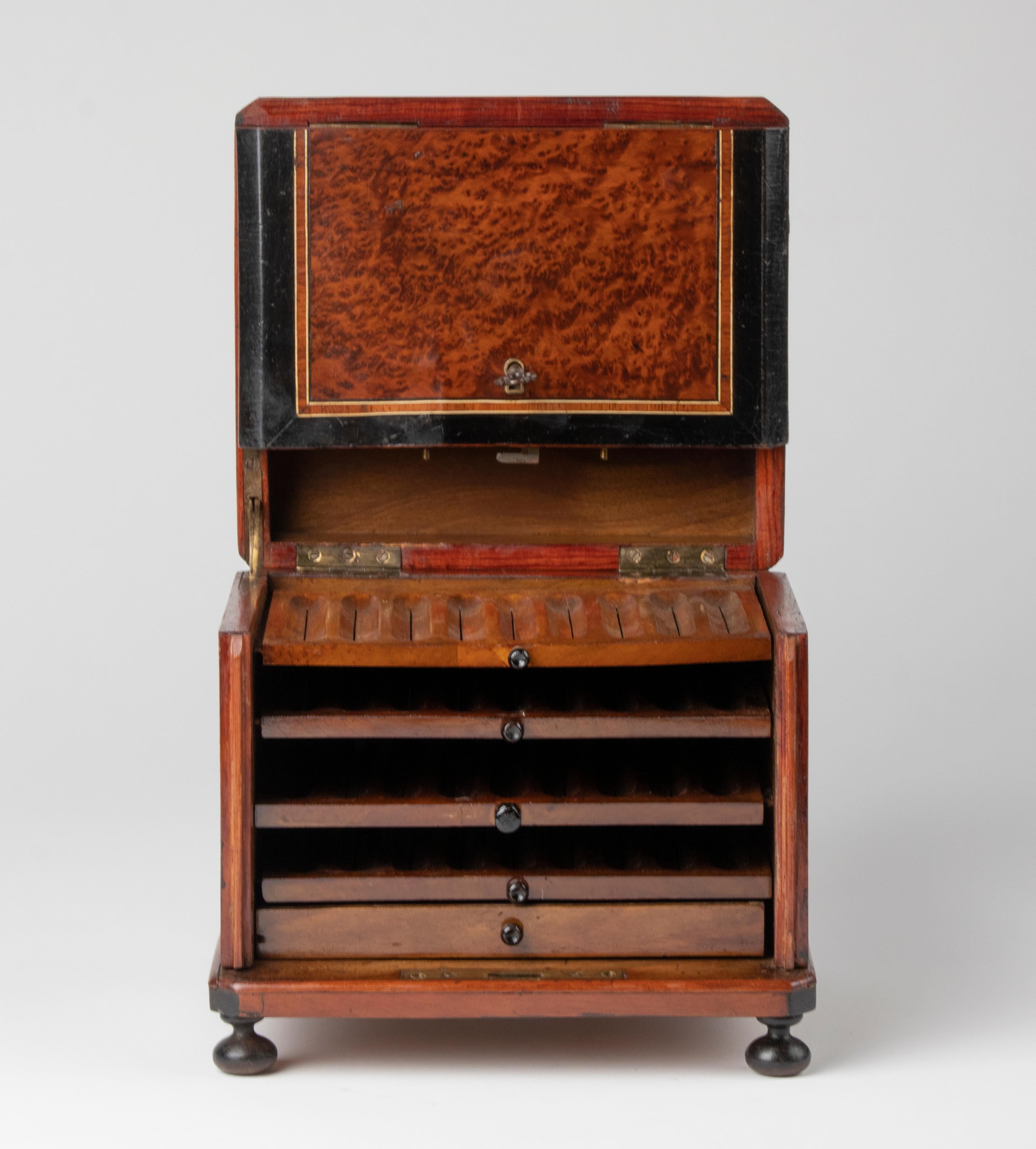 Late 19th Century Napoleon III Burl Walnut Cigar Box 2