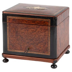 Late 19th Century Napoleon III Burl Walnut Cigar Box