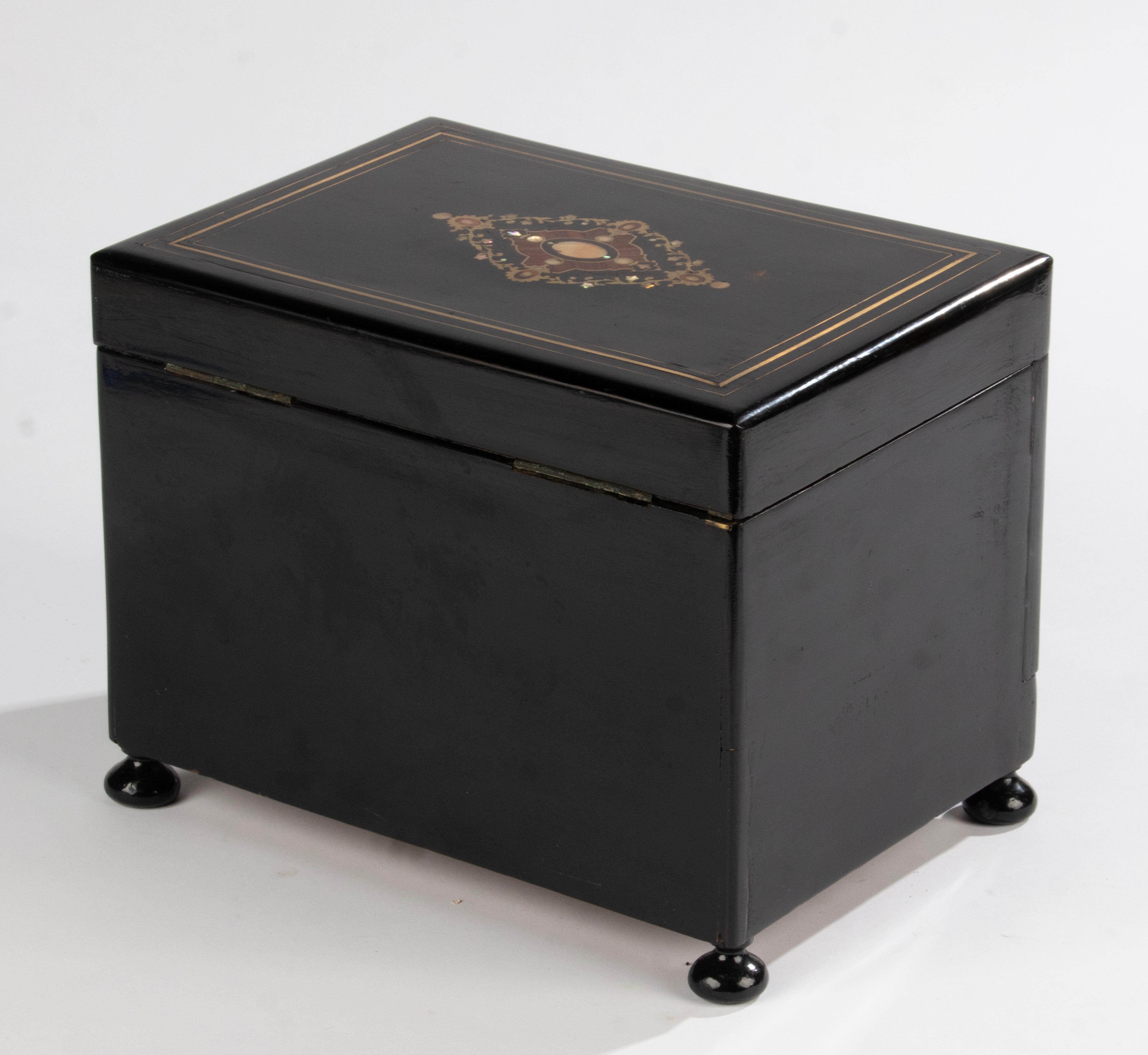 Late 19th Century Napoleon III Ebonized Cigar Cabinet For Sale 14