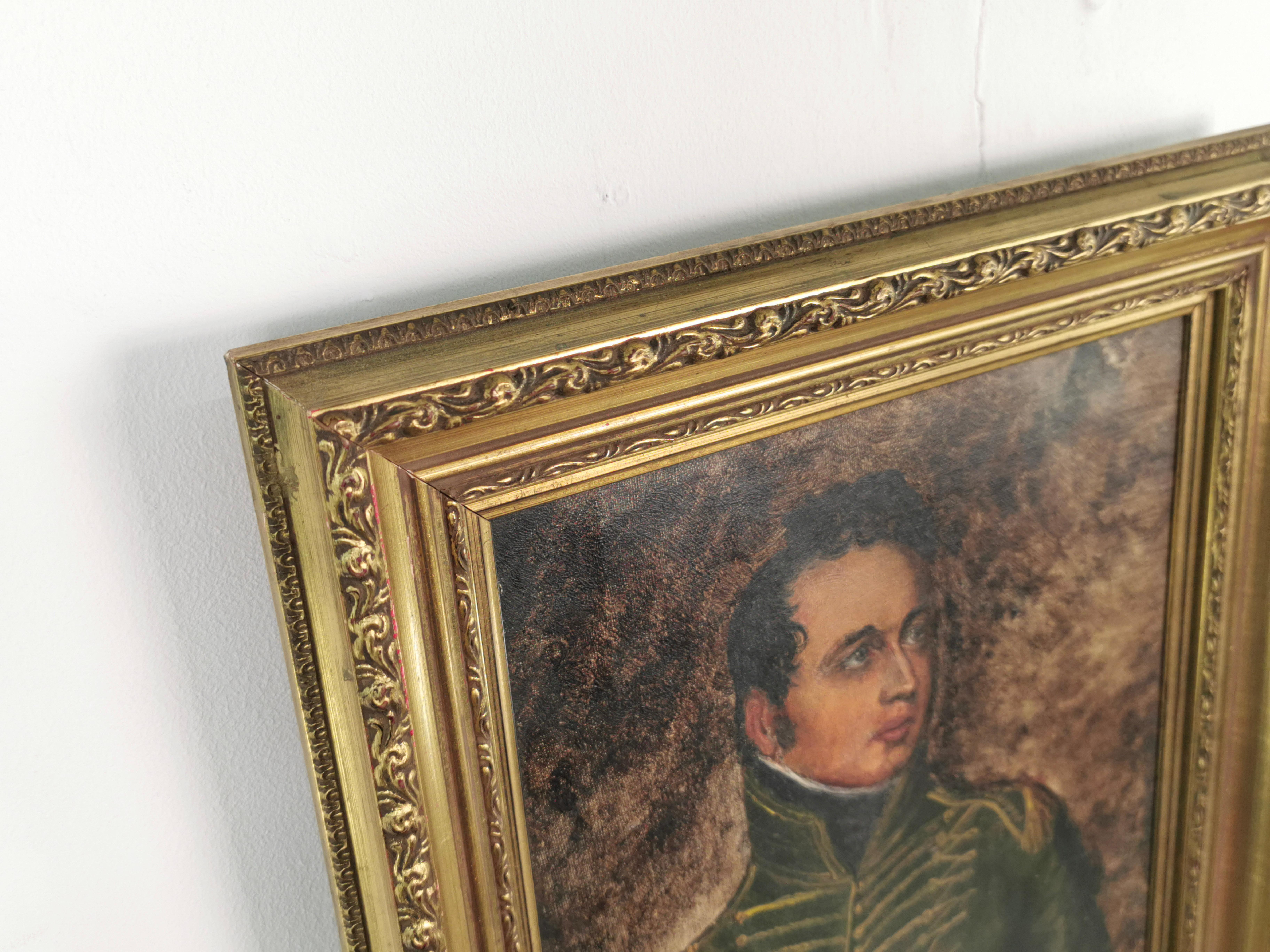 Late 19th Century Napoleonic Gentleman in a Military Uniform Painting In Good Condition For Sale In STOKE ON TRENT, GB