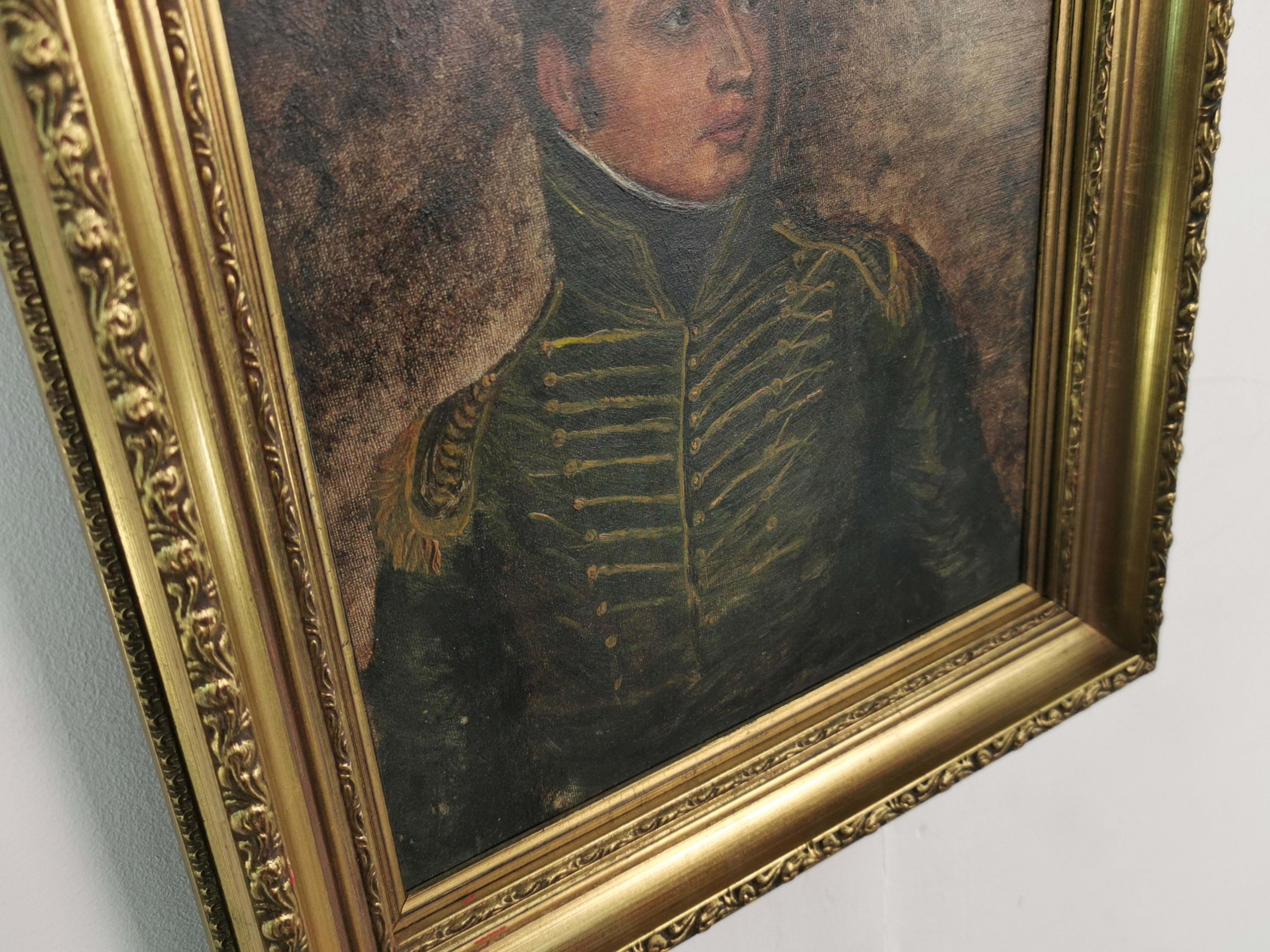 Late 19th Century Napoleonic Gentleman in a Military Uniform Painting In Good Condition For Sale In STOKE ON TRENT, GB