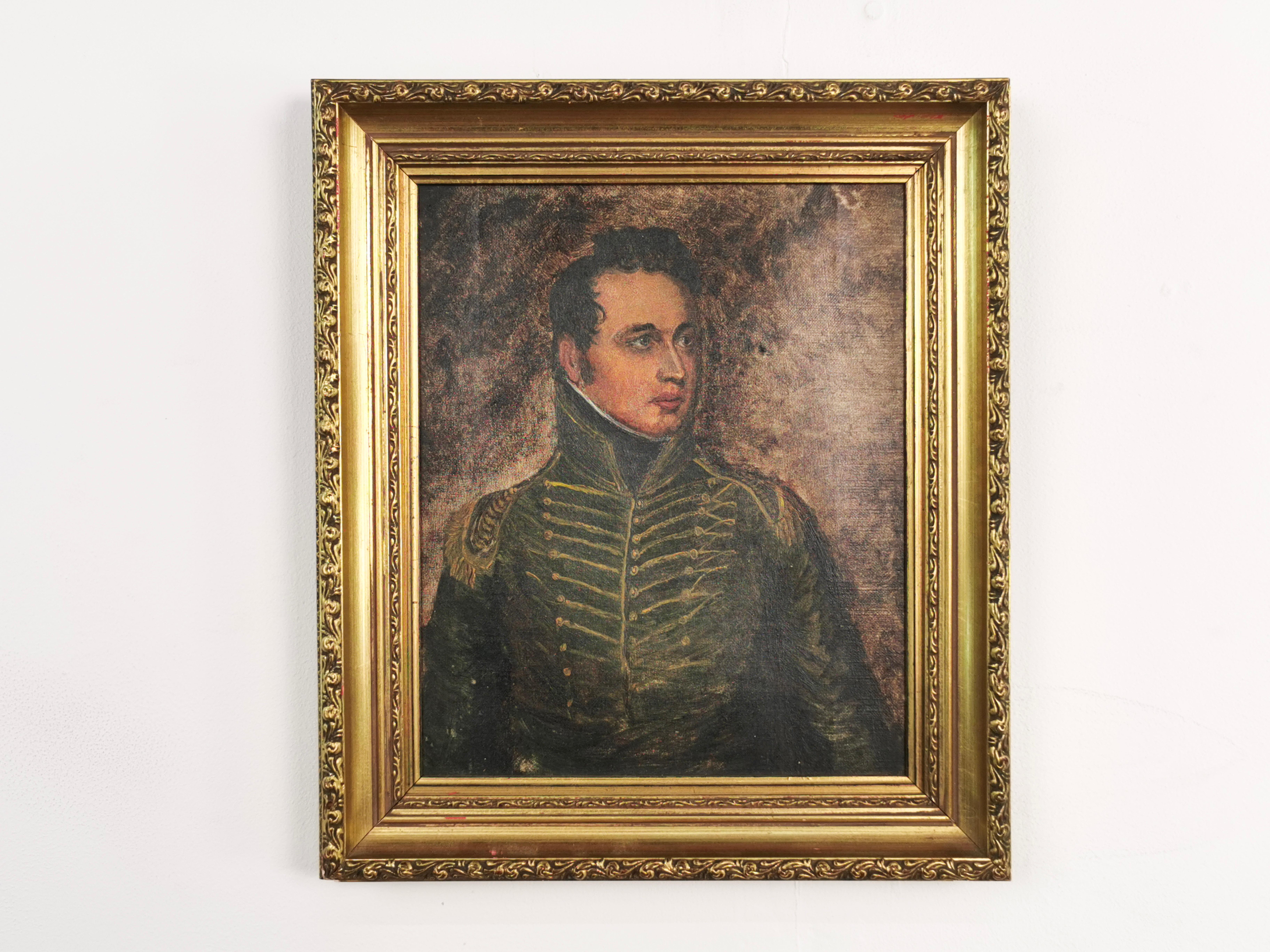 Tableau de la fin du 19e siècle : Gentleman en uniforme militaire de style napoléonien en vente 1