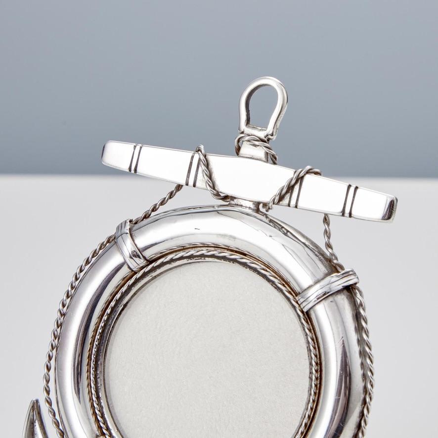 Late 19th Century Nautical Sterling Silver Frame by George Heath, London, 1896 1