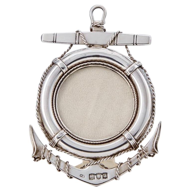 Late 19th Century Nautical Sterling Silver Frame by George Heath, London, 1896