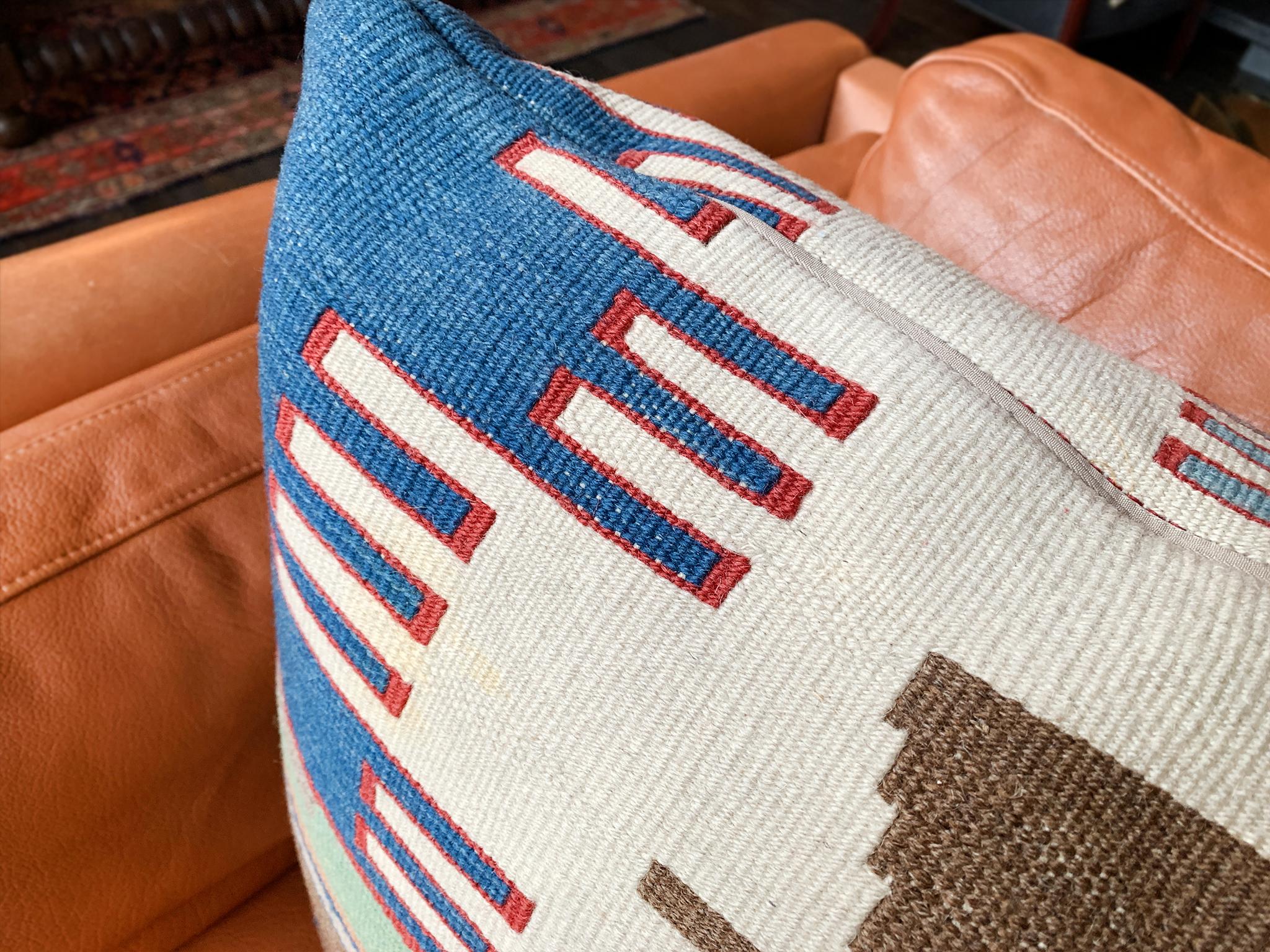 Lana Cuscino coperta Navajo della fine del XIX secolo in vendita
