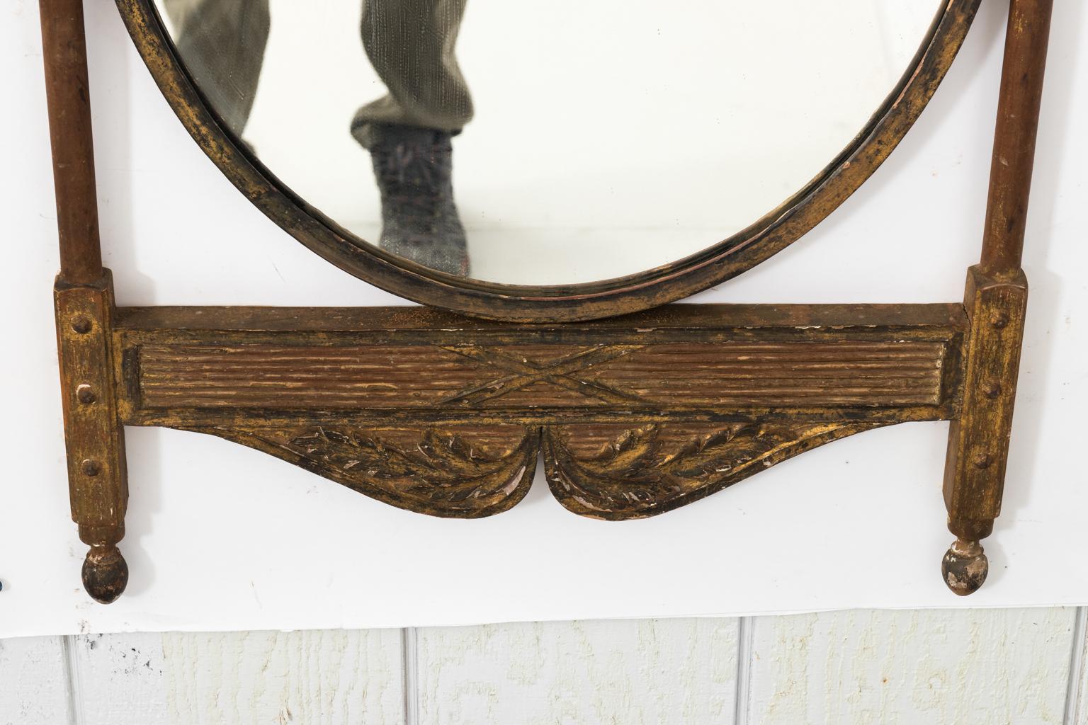 Late 19th Century Neoclassical Gilded Mirror, circa 1870s In Good Condition In Stamford, CT