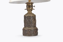 Late 19th Century Neoclassical pair of brass table lamps