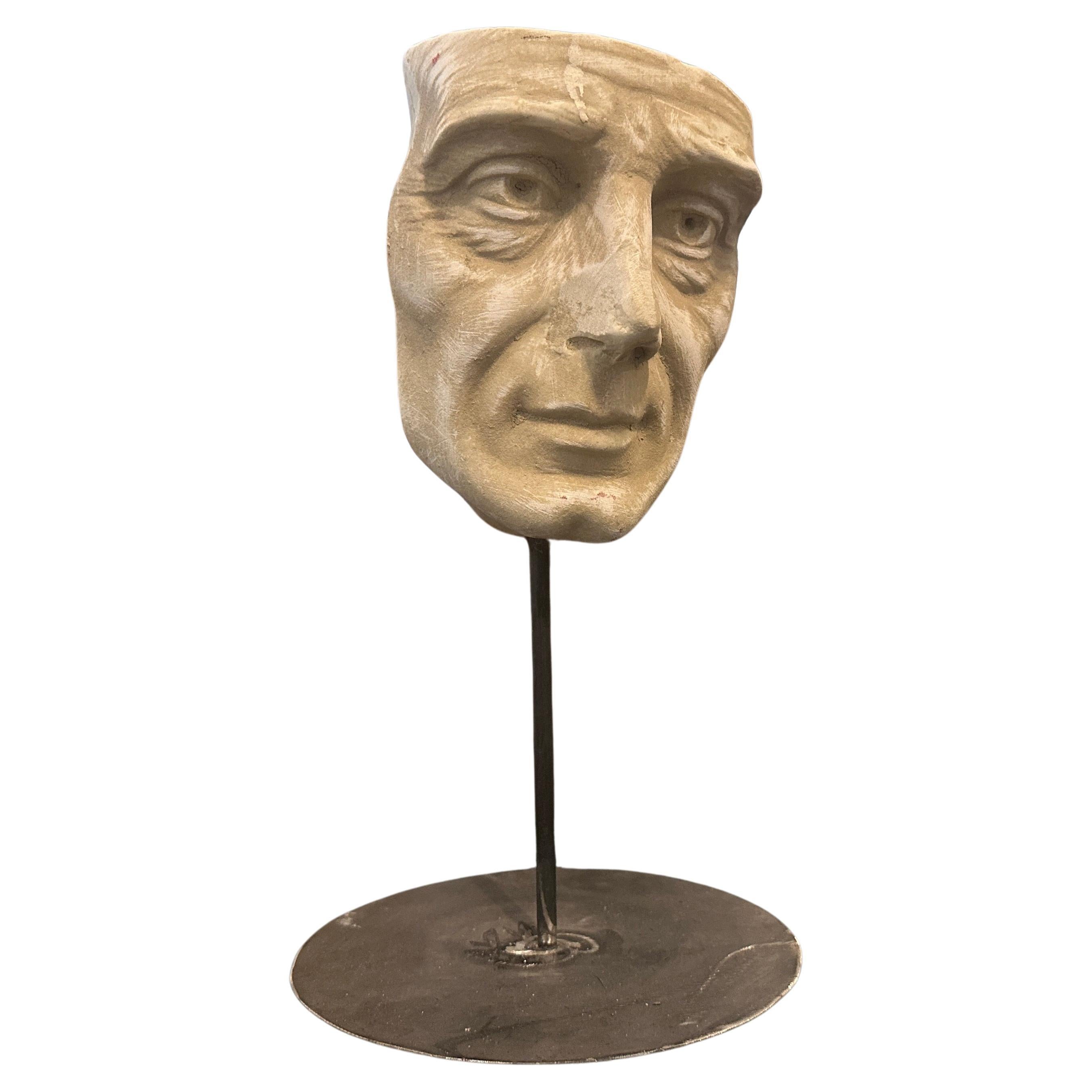 This marble man's head is a testament to the Neoclassical style, which drew inspiration from classical Greek and Roman art. The sculpture depicts a male figure with refined features, capturing the essence of idealized beauty and classical
