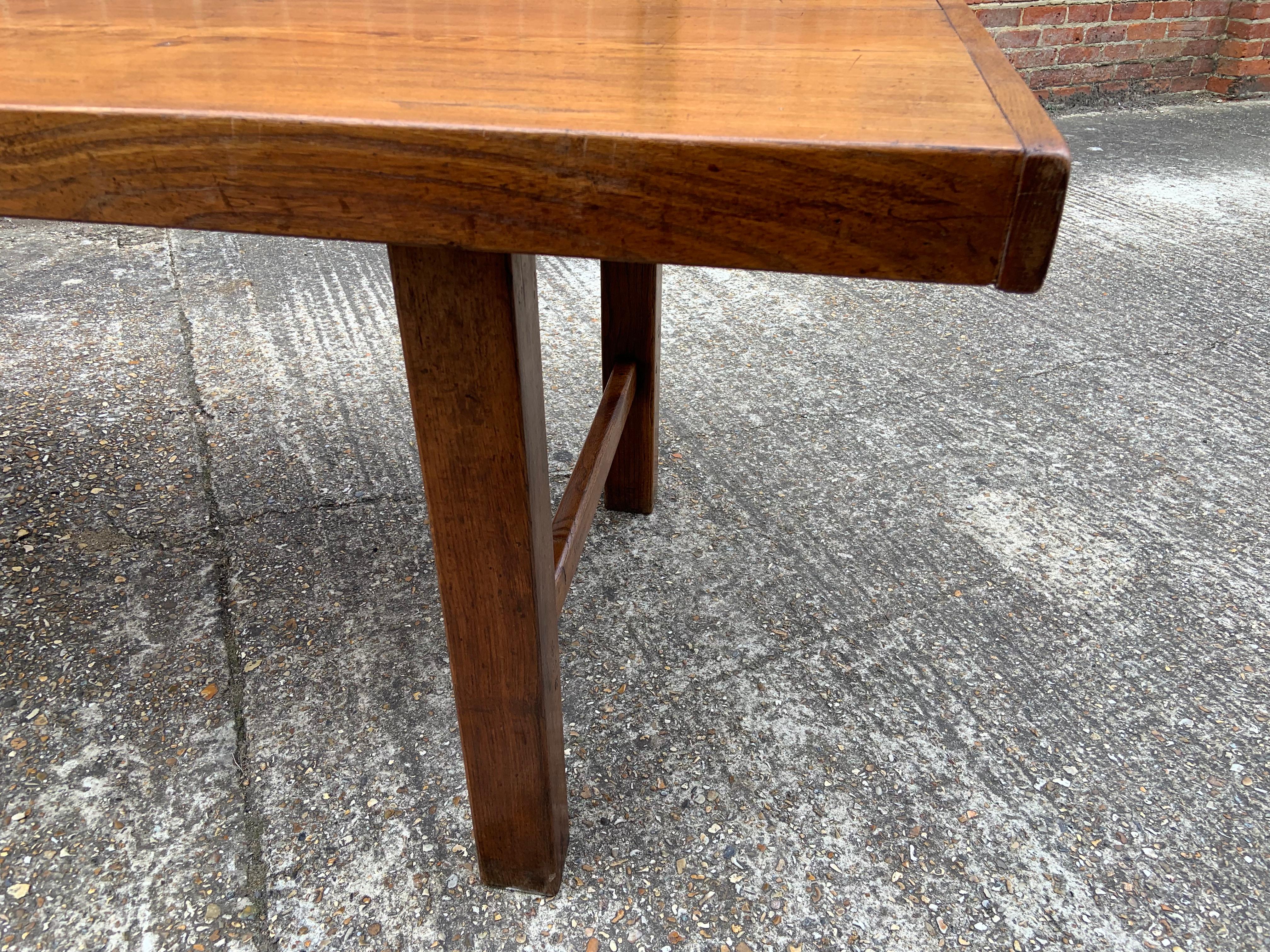 French Provincial Late 19th Century Normandy Elm Farmhouse Table