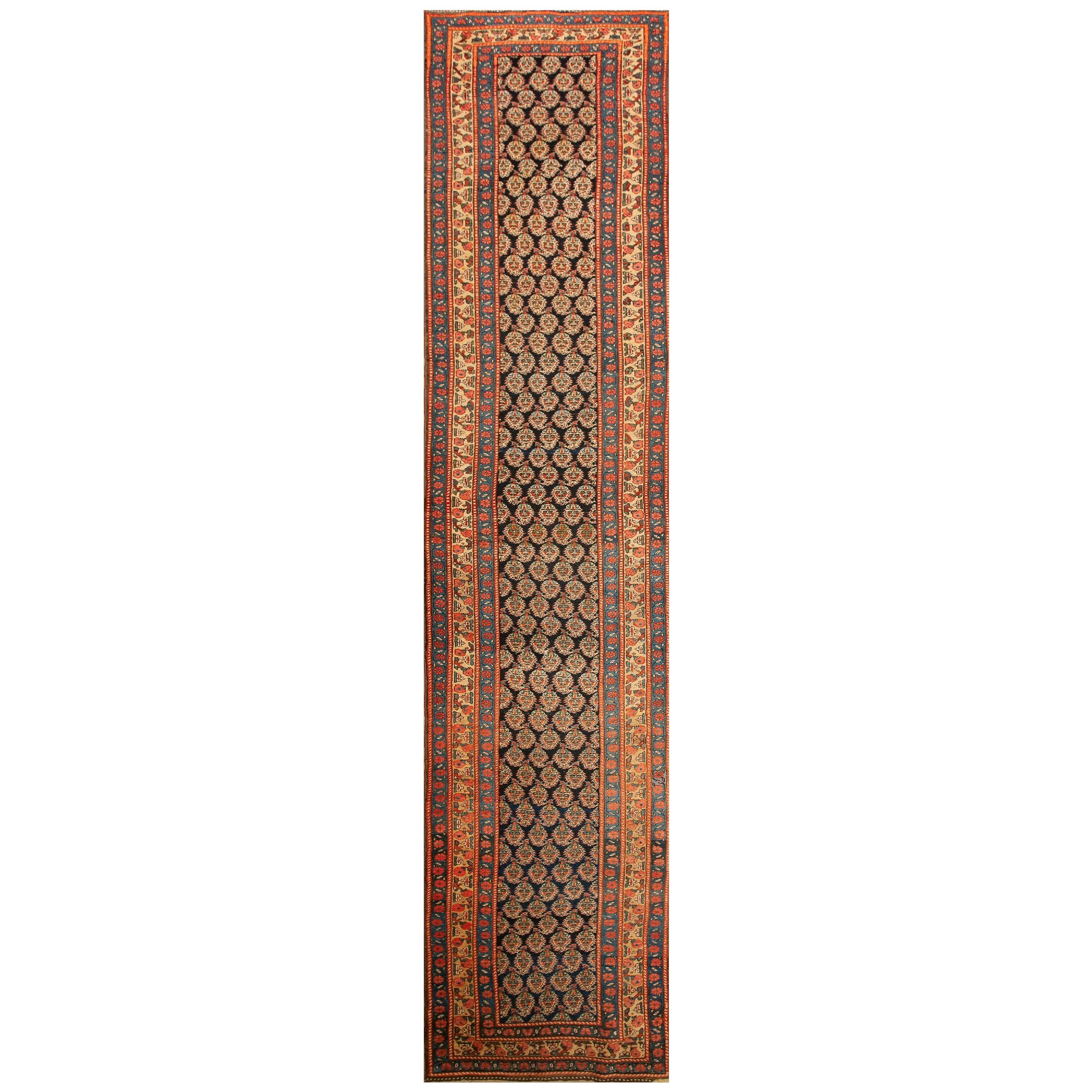 Persischer Teppich im NW-Stil des späten 19. Jahrhunderts ( 3"" x 15' - 99 x 457 cm) im Angebot