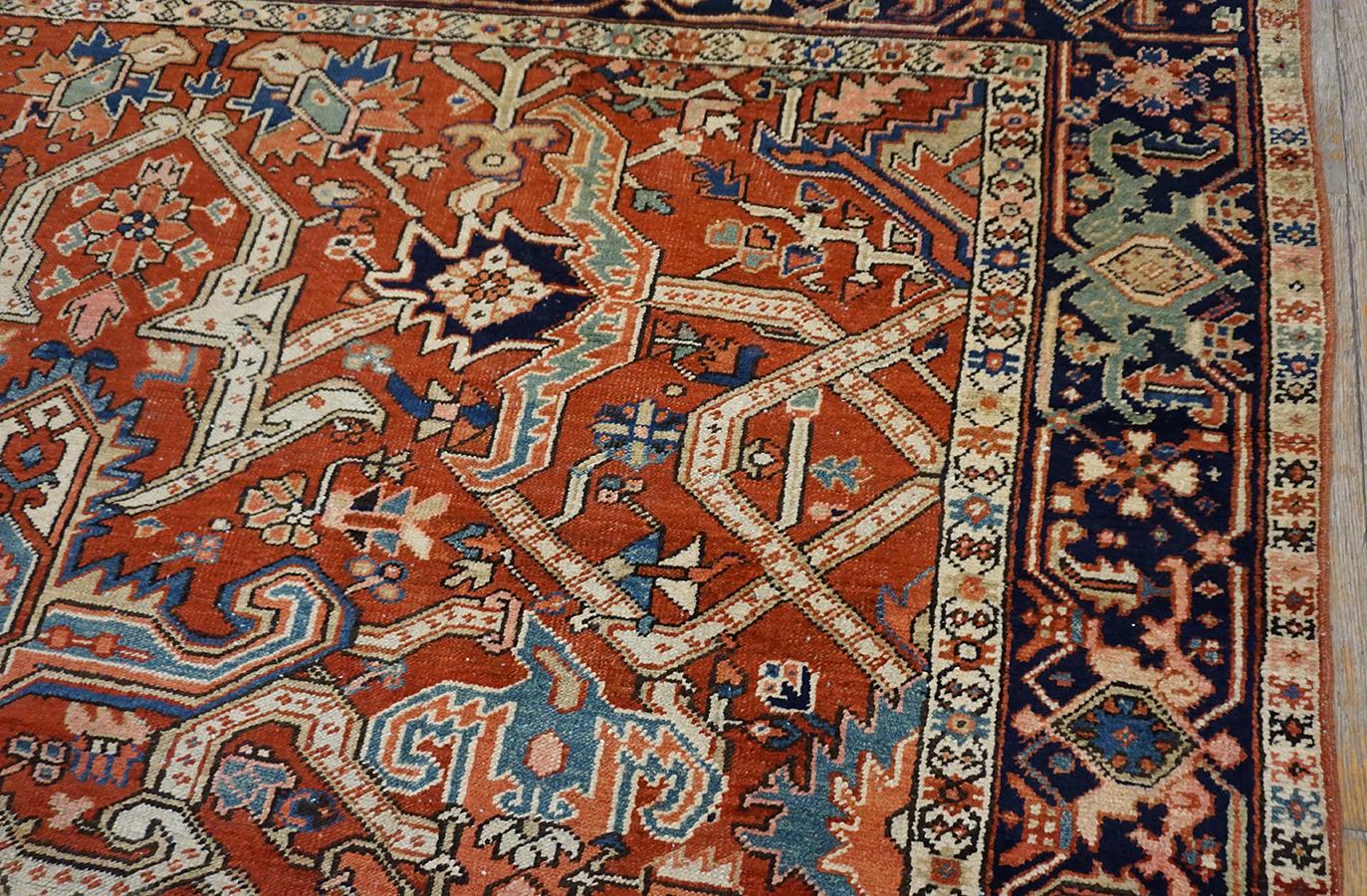 Fine del XIX secolo N.W. Tappeto Persiano Heriz ( 8'3'' x 11'6'' - 250 x 350 cm ) in vendita 3