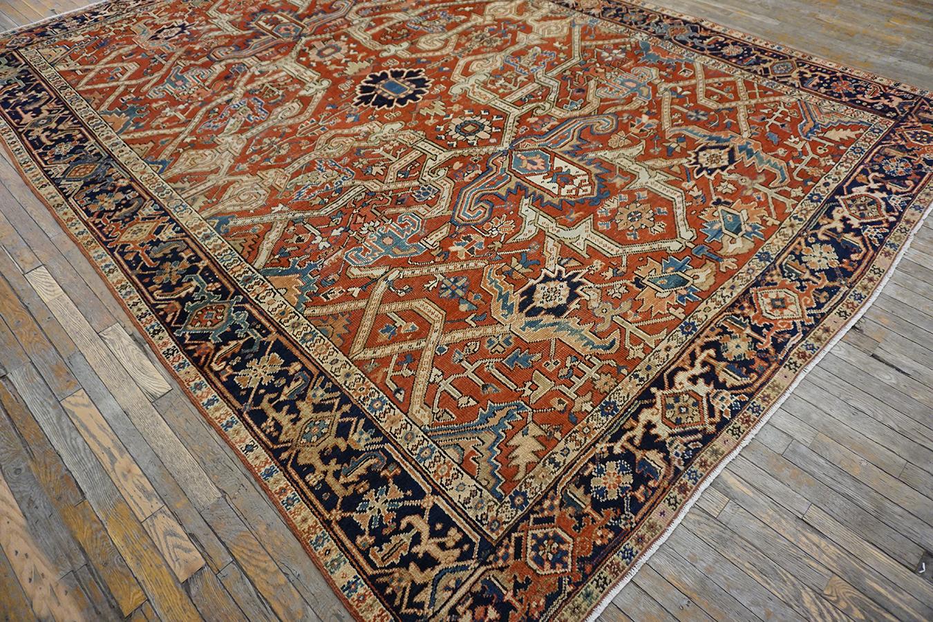 Fine del XIX secolo N.W. Tappeto Persiano Heriz ( 8'3'' x 11'6'' - 250 x 350 cm ) in vendita 4