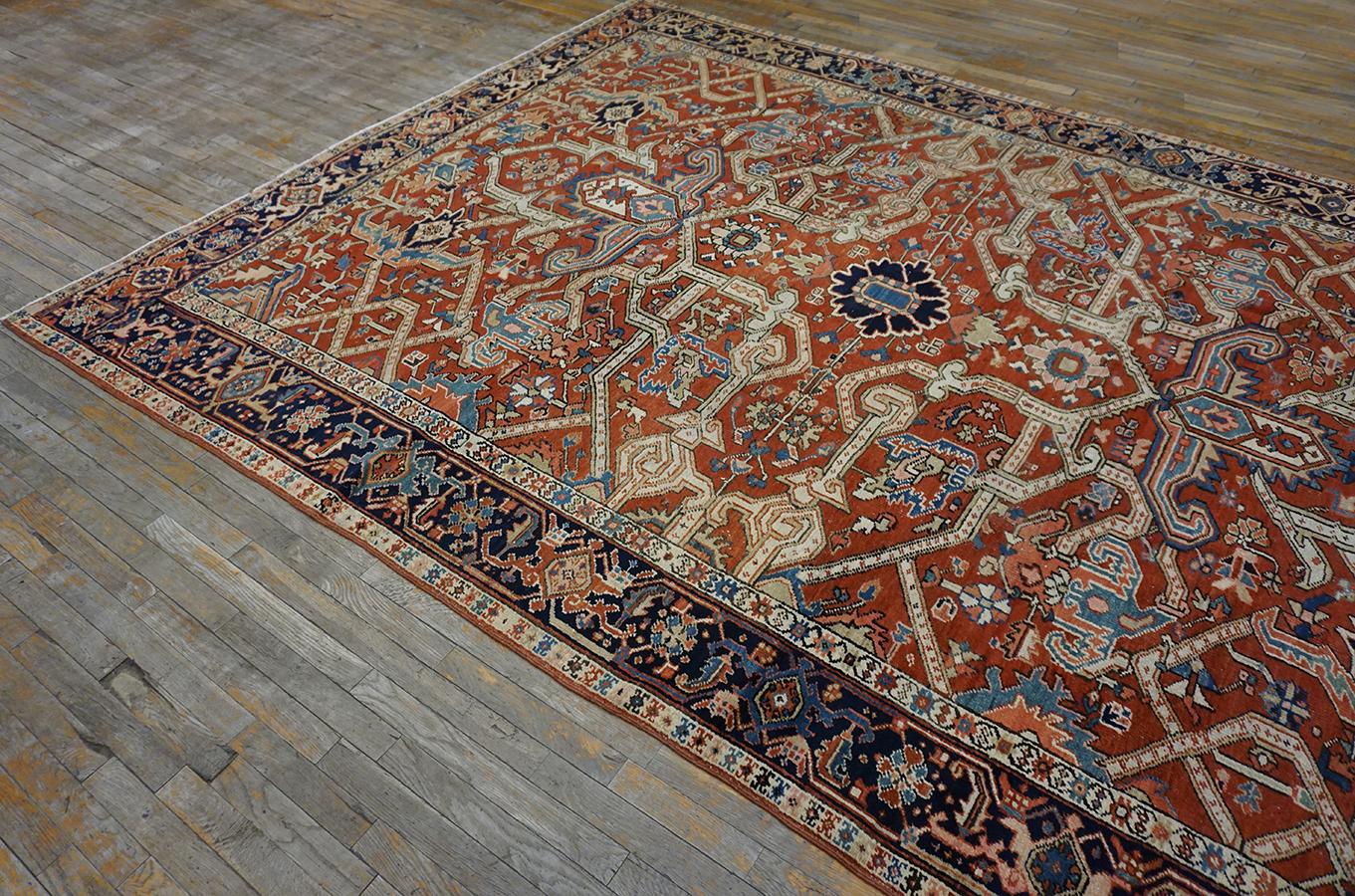 Heriz Serapi Fine del XIX secolo N.W. Tappeto Persiano Heriz ( 8'3'' x 11'6'' - 250 x 350 cm ) in vendita