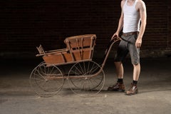 Late 19th Century Oak Baby Carriage by J. S. Ford Johnson