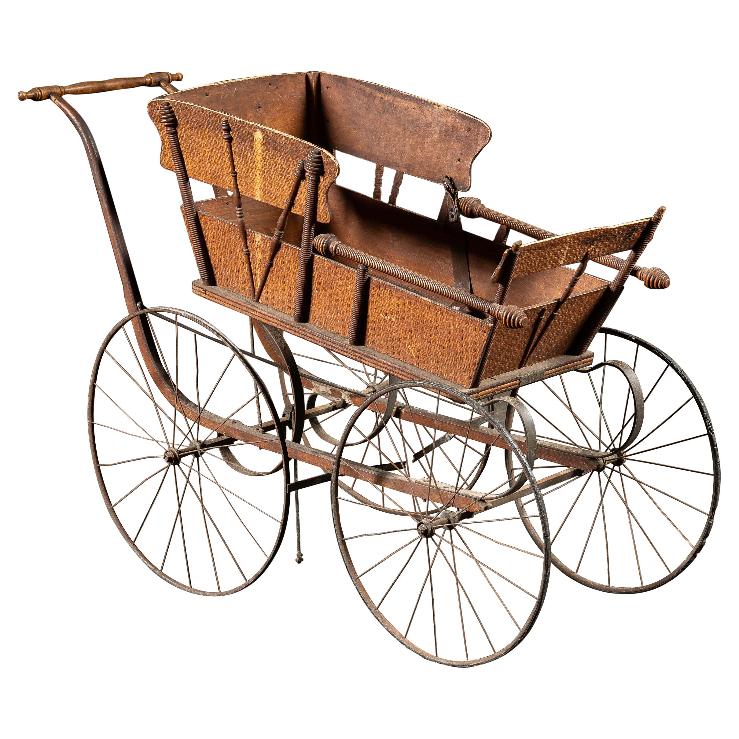 Chariot à bébé en Oak de la fin du 19e siècle par J. S. Ford Johnson en vente