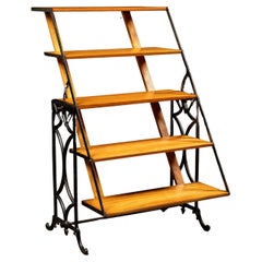 Late 19th Century Oak Baker's Rack and Table