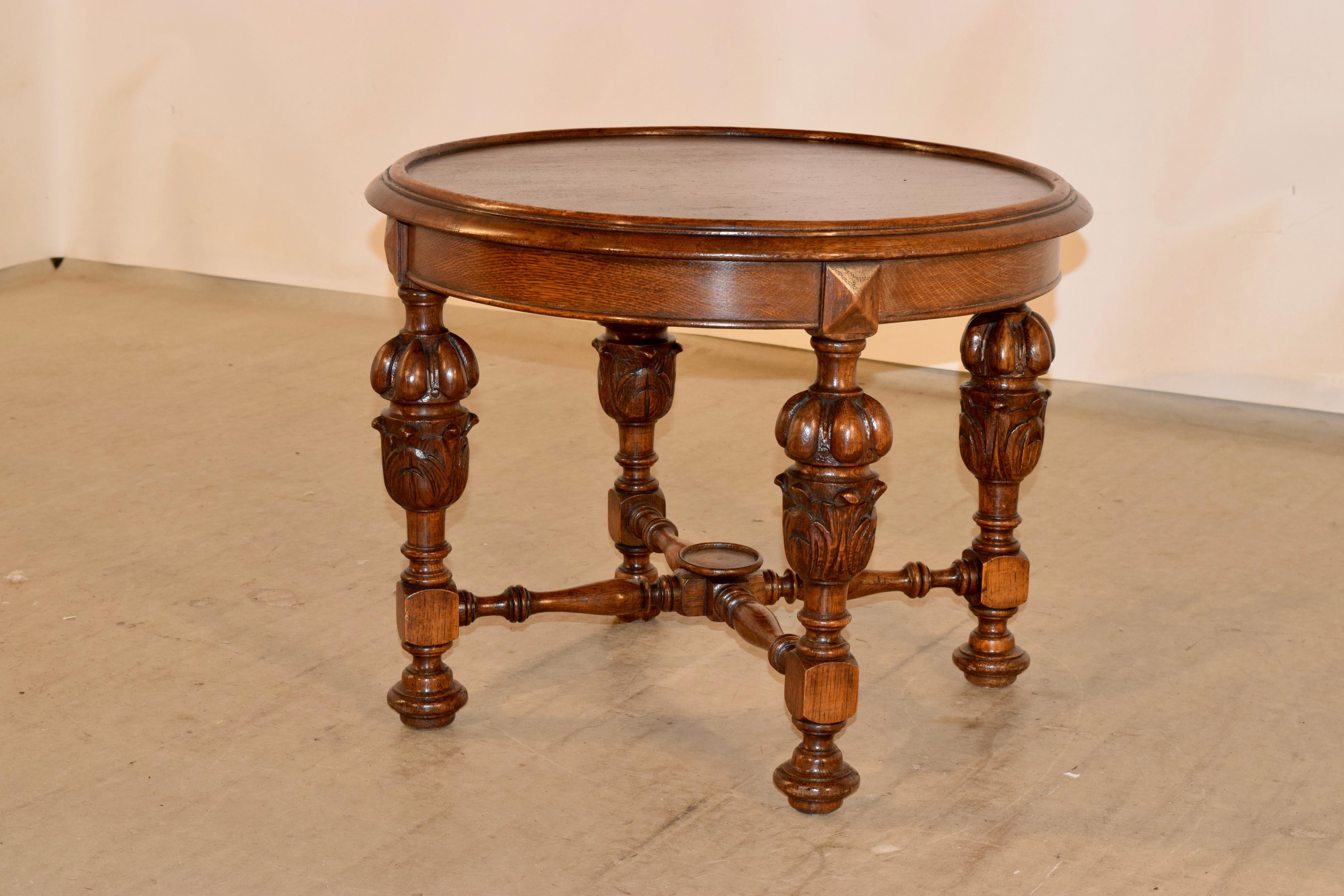 English Late 19th Century Oak Coffee Table