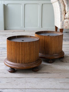 Late 19th Century Oak Column Plinths