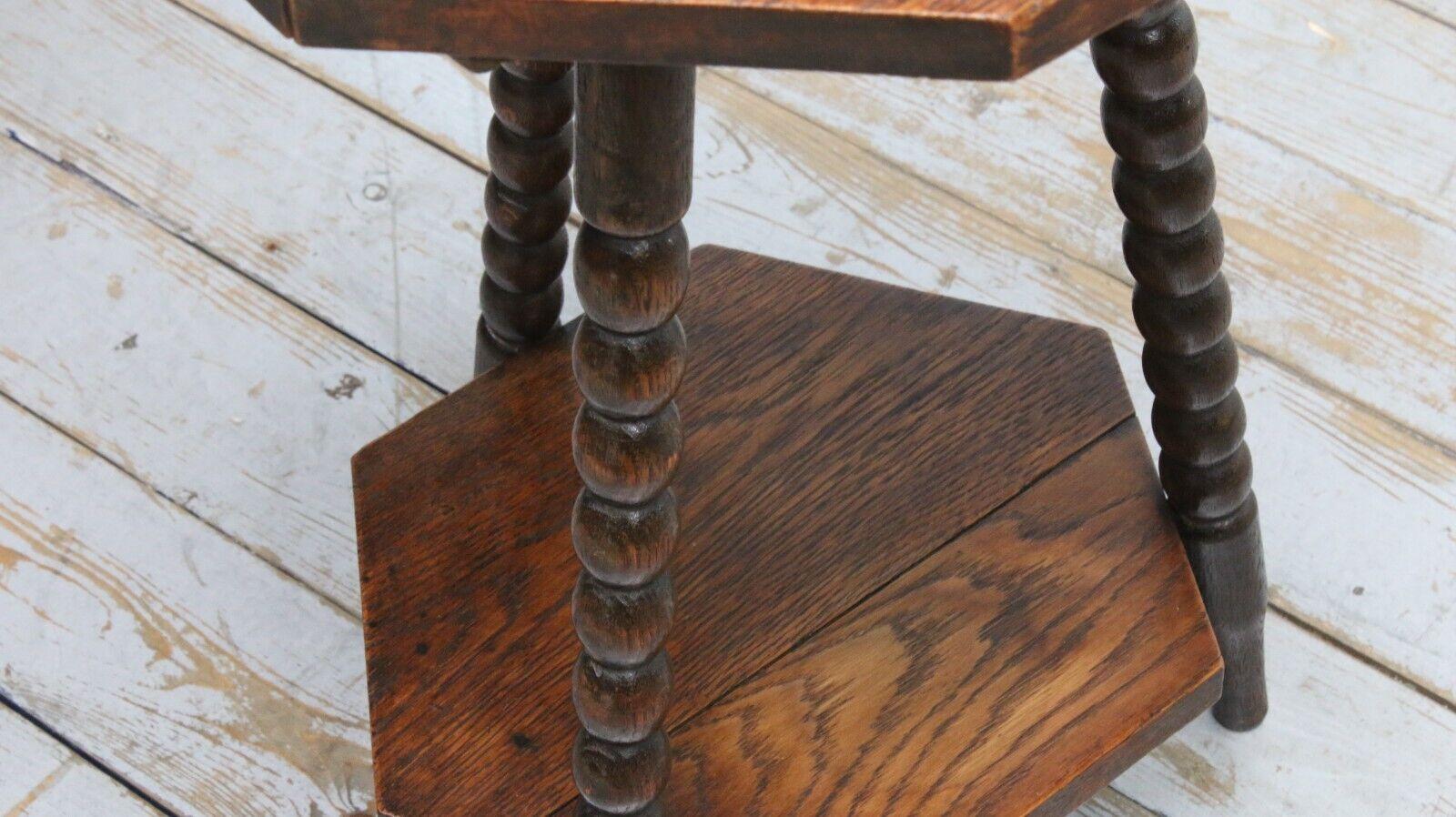 antique bobbin side table