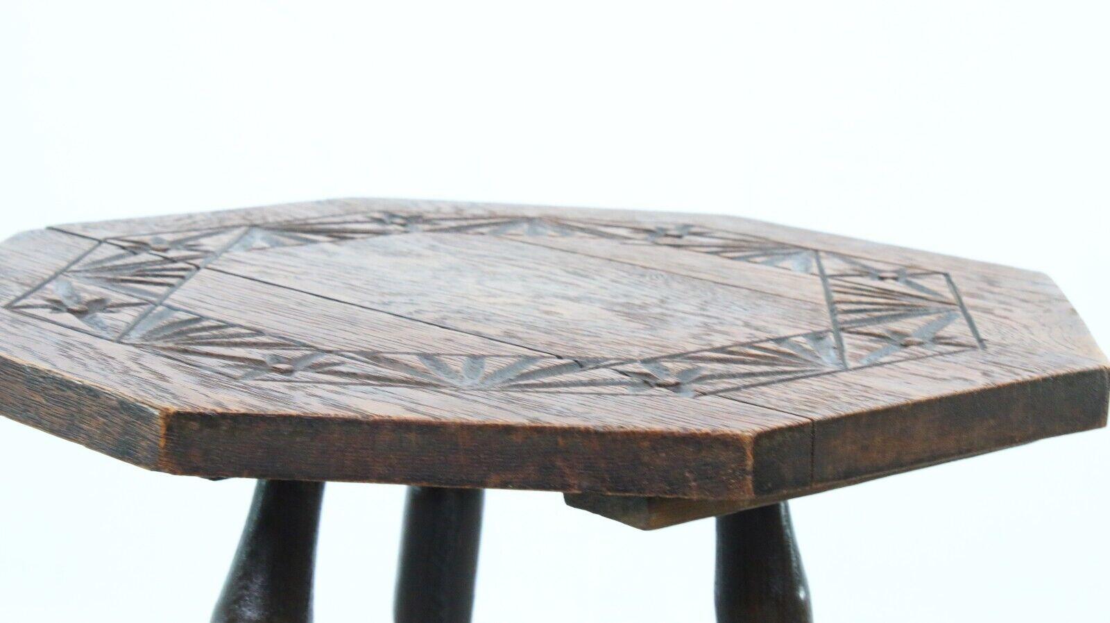 Late 19th Century Oak Gypsy Side Table on Bobbin Turned Legs For Sale 1