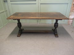 Late 19th Century Oak Refectory Dining Table