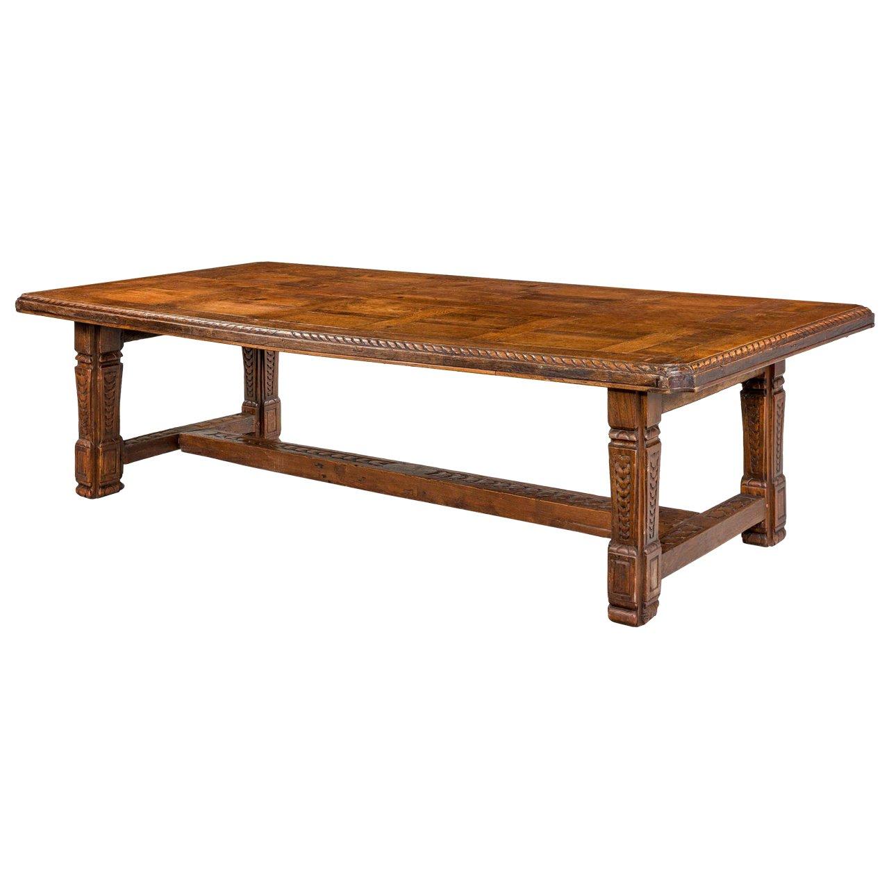 Late 19th Century Oak Refectory Table