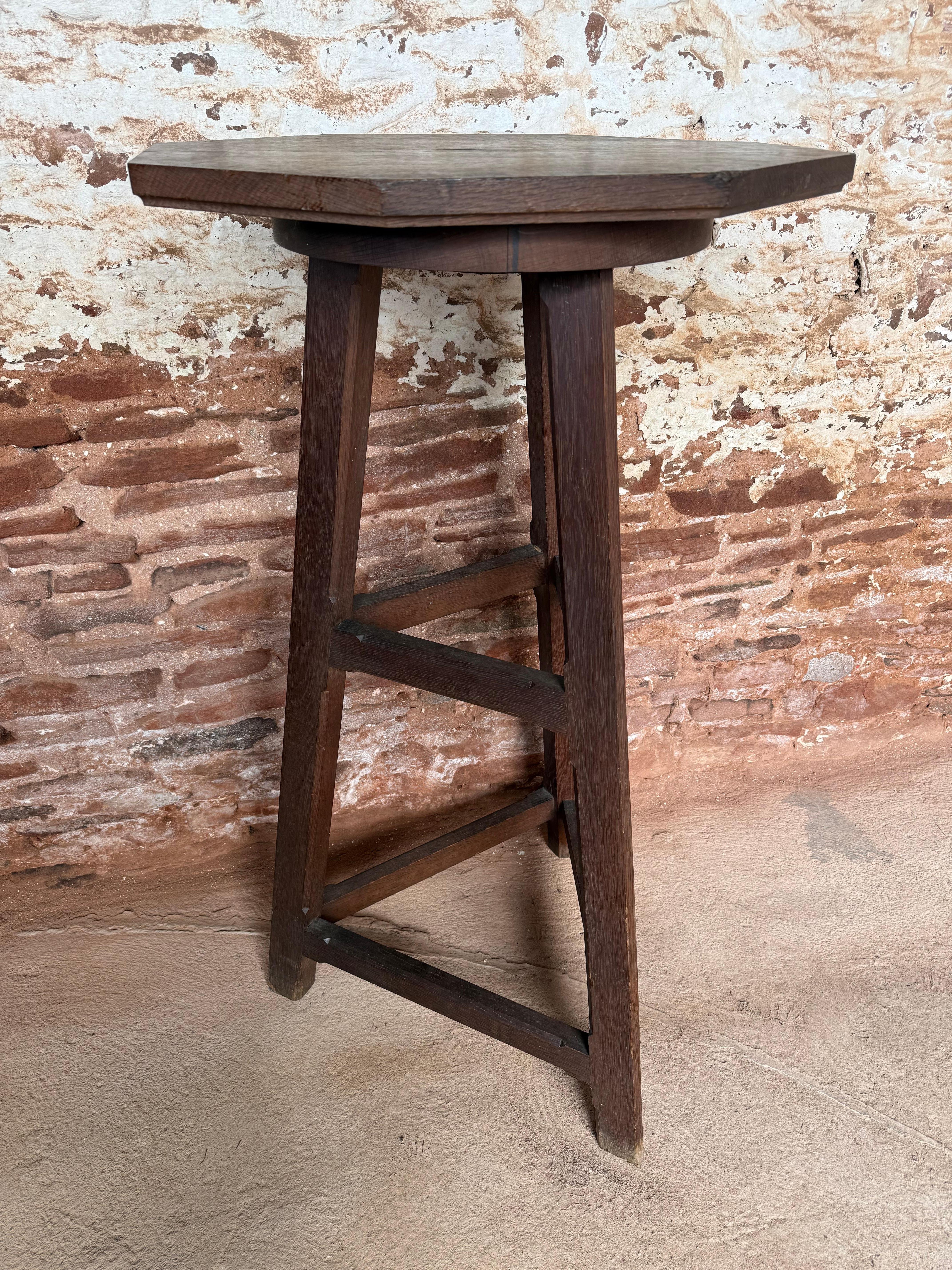 Inglese Cavalletto per scultori in quercia della fine del XIX secolo in vendita