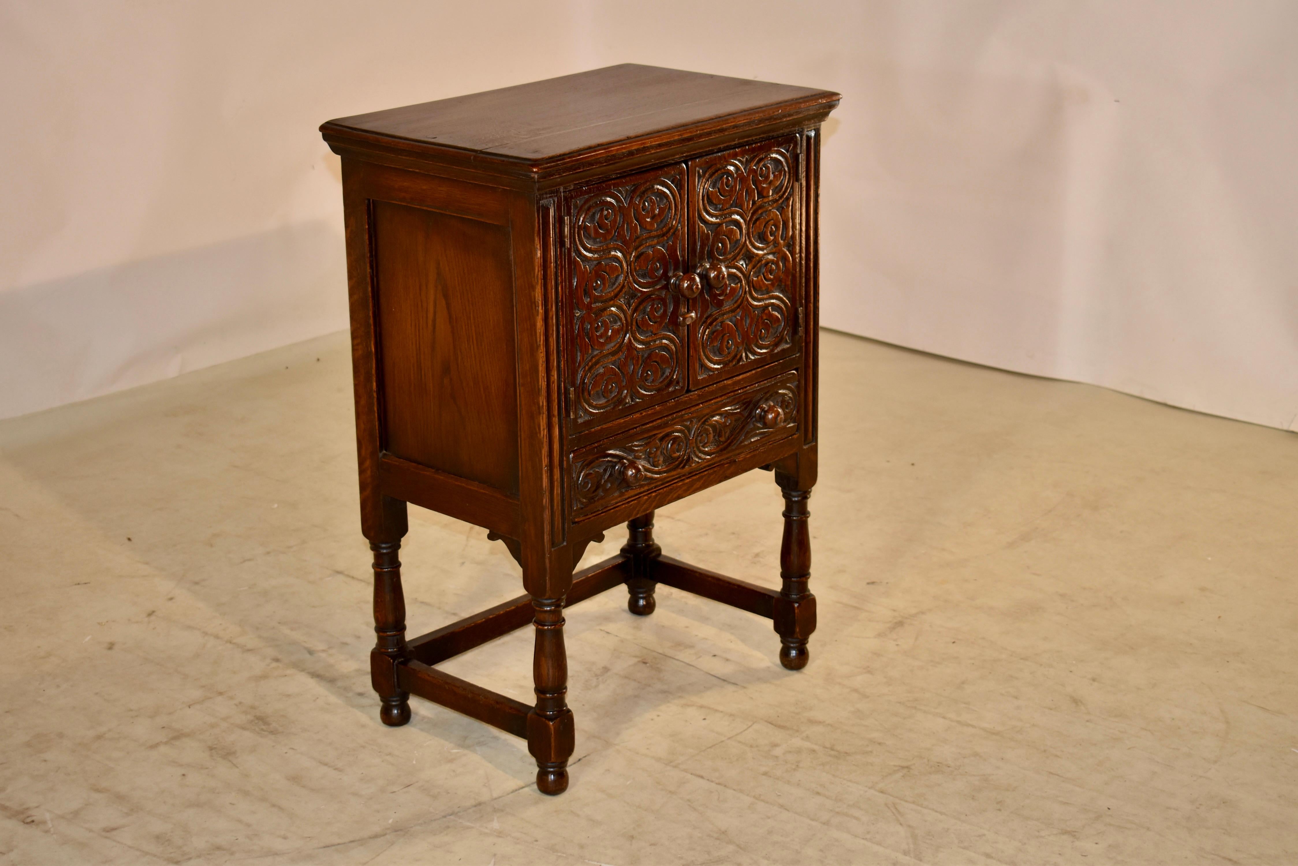 English Late 19th Century, Oak Side Table