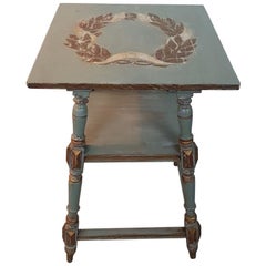 Late 19th Century Oak Side Table Painted with a Classical Decoration