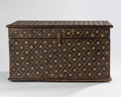 Late 19th Century Oak with Copper Mounts Storage Chest