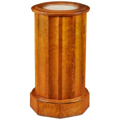 Late 19th Century Octagonal Oak Pedestal Table or Cupboard