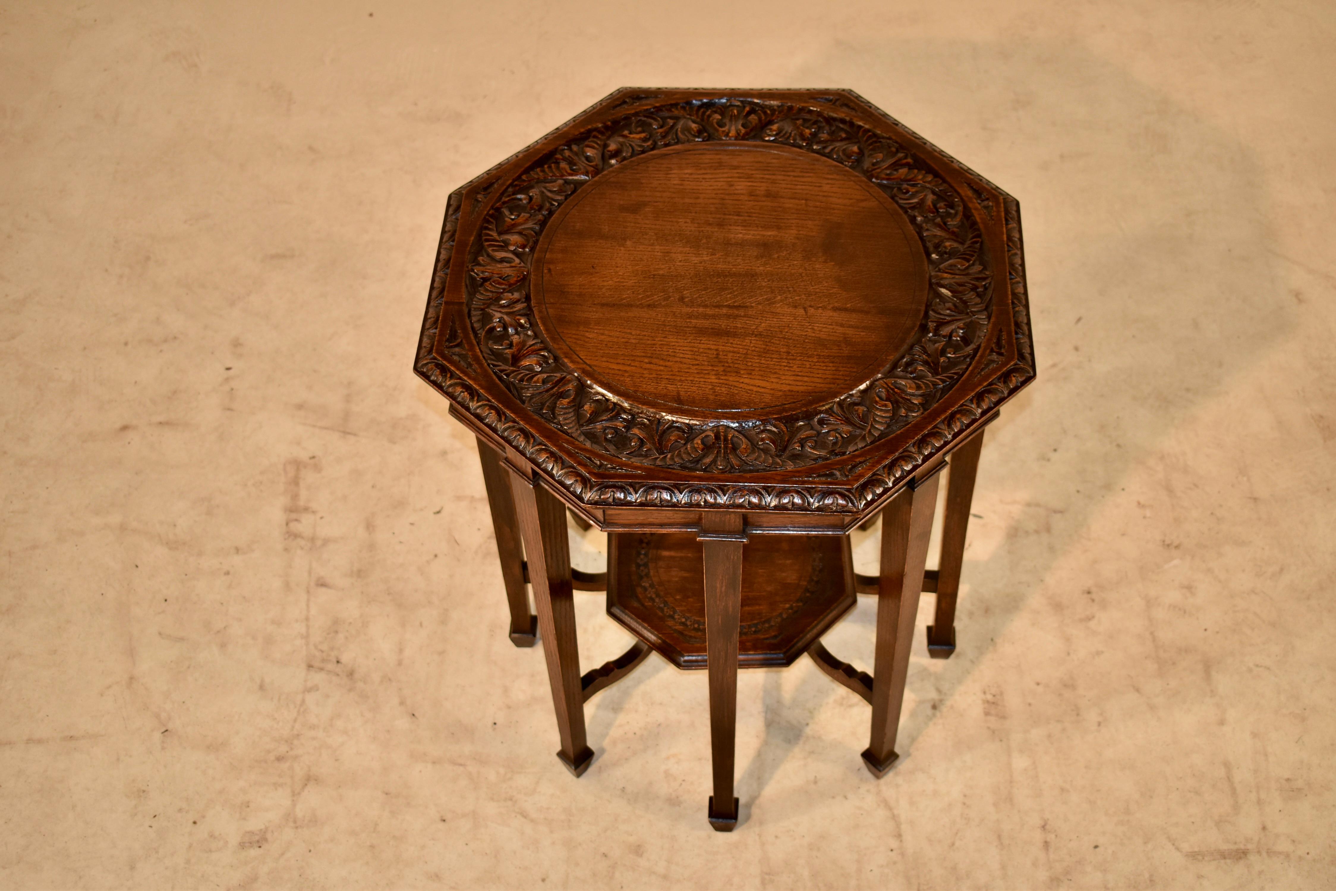 Late Victorian Late 19th Century Octagonal Side Table For Sale