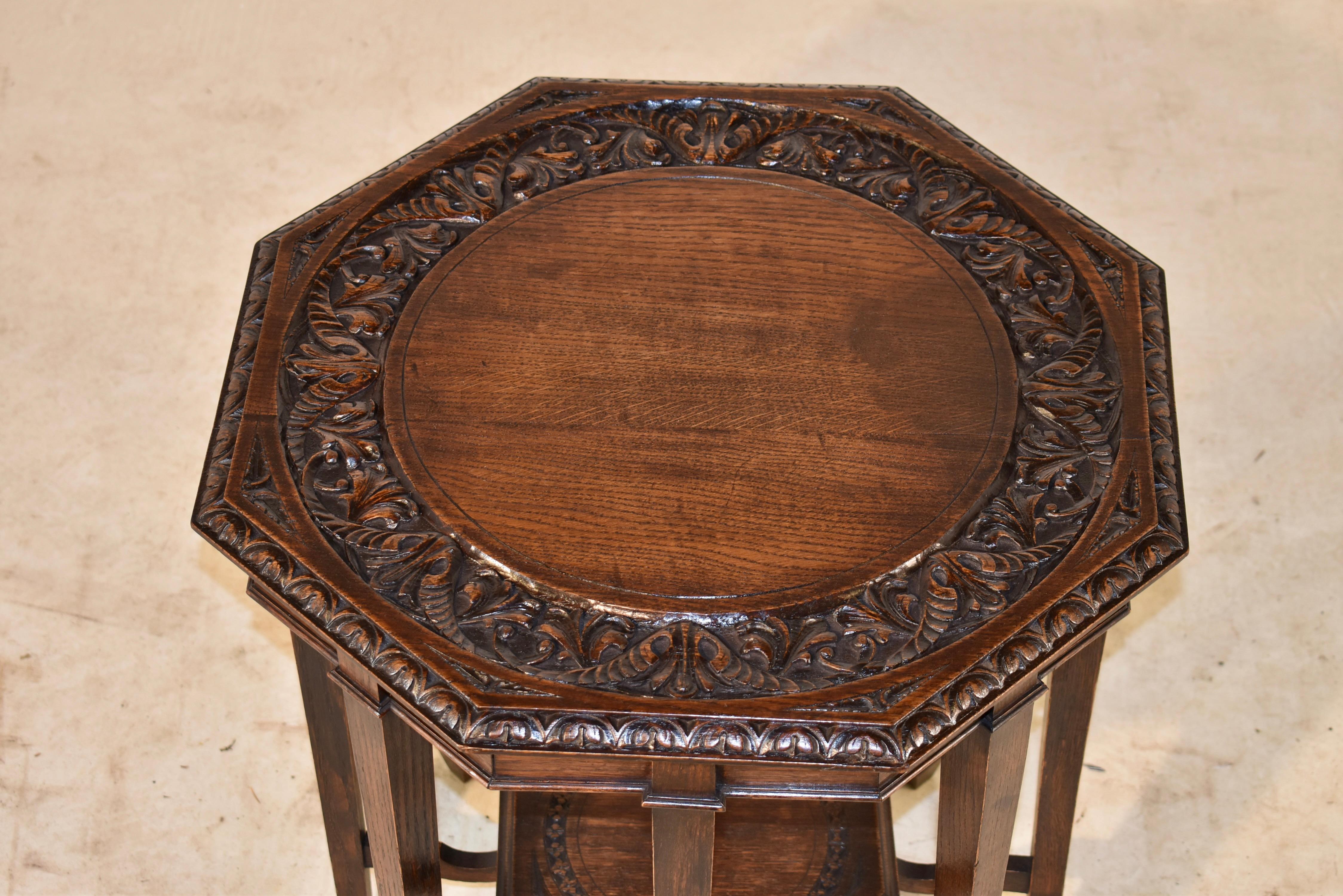 English Late 19th Century Octagonal Side Table For Sale