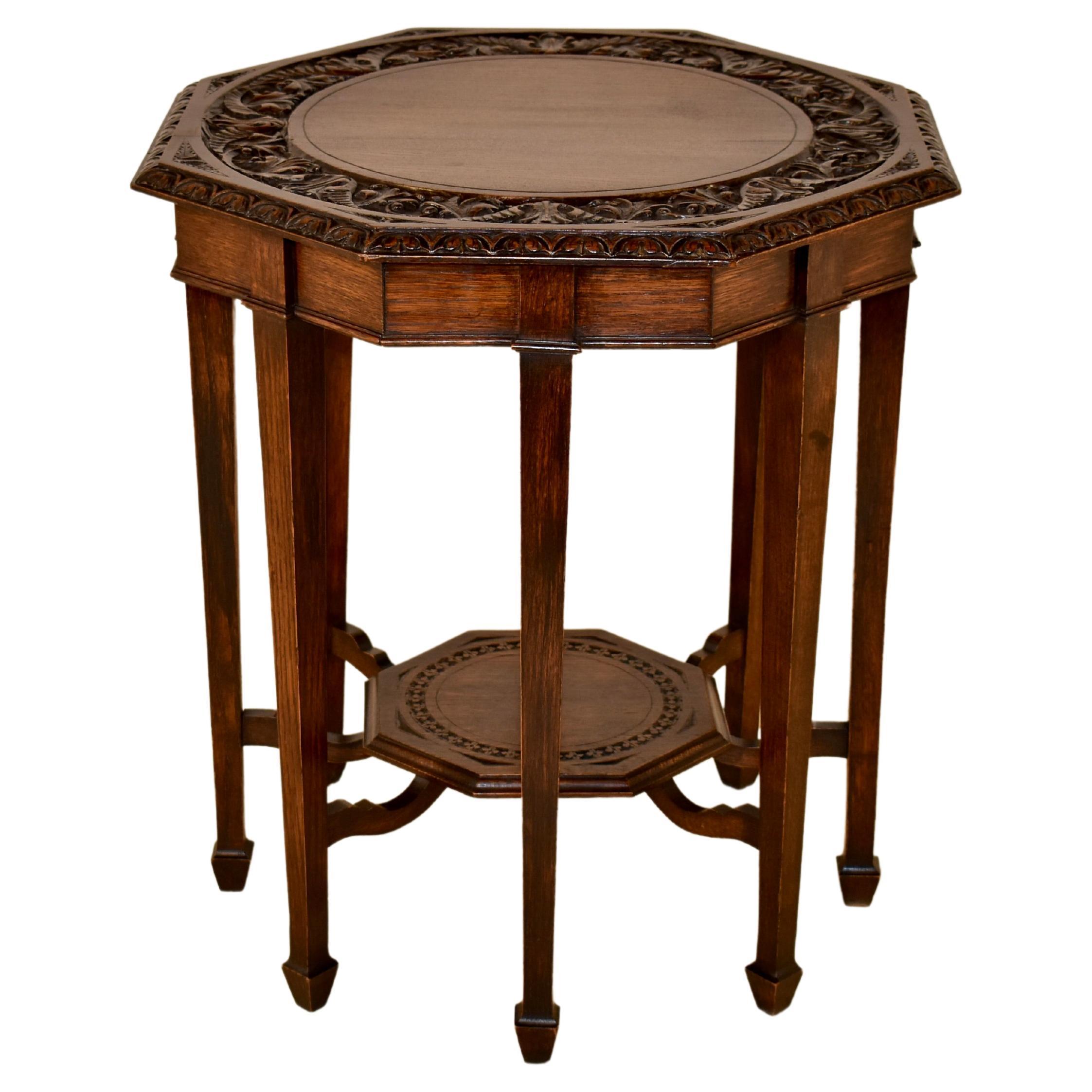 Late 19th Century Octagonal Side Table For Sale