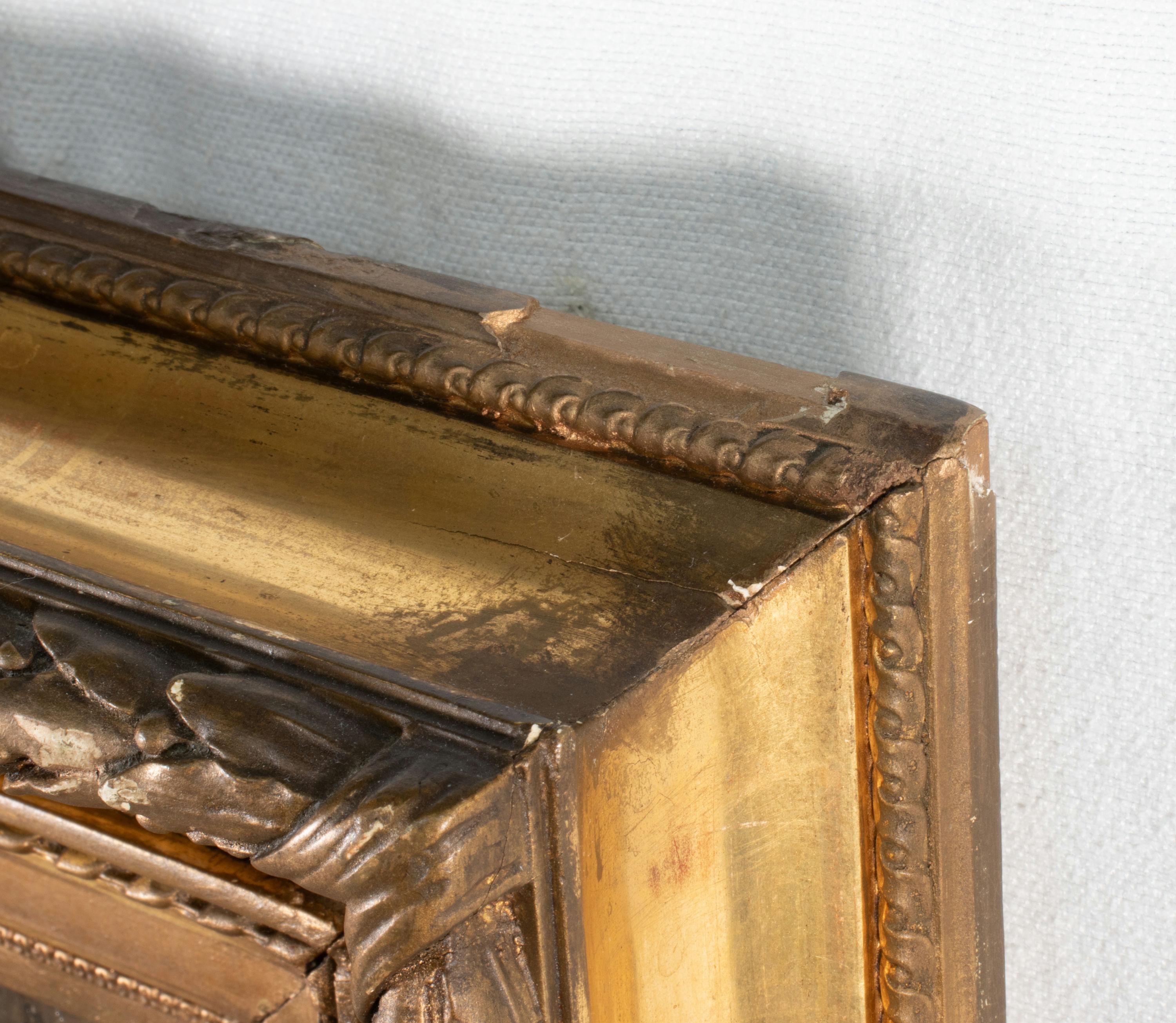 Giltwood Late 19th Century Oil on Board by Johann Georg Meyer Van Bremen For Sale