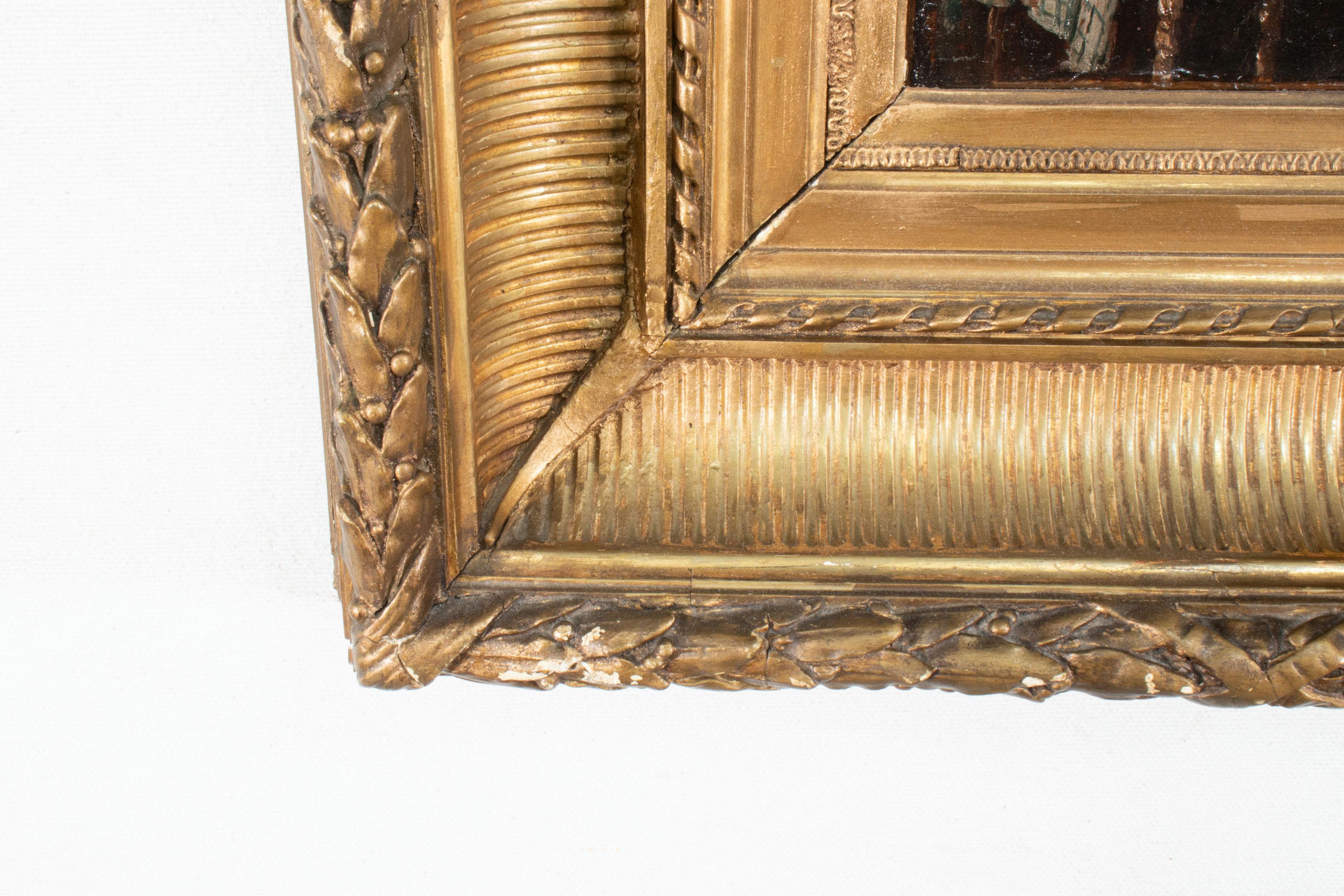 Late 19th Century Oil on Board by Johann Georg Meyer Van Bremen For Sale 3