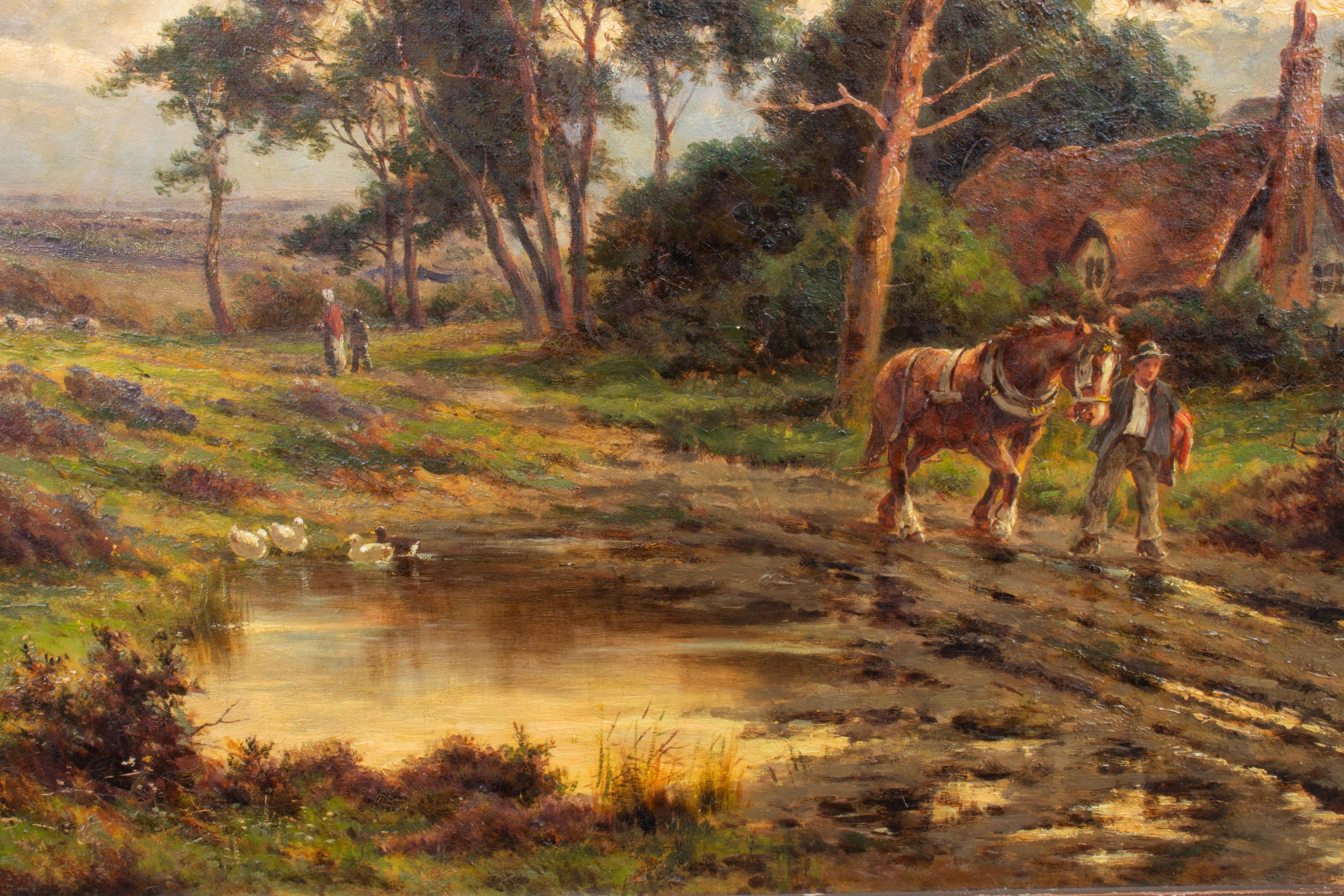 English Late 19th Century Oil on Canvas by Henry H. Parker 