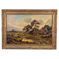 Late 19th Century Oil on Canvas by Henry H. Parker "Homewards”
