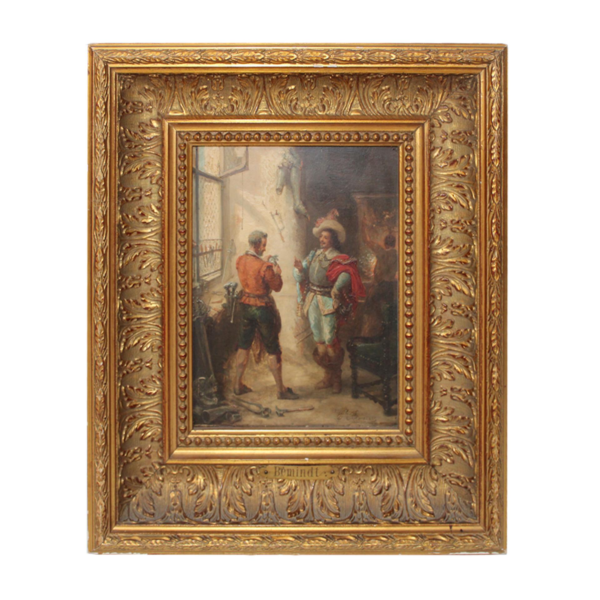 Late 19th Century Oil on Canvas Diptych Painted by Émile Bemindt For Sale 2